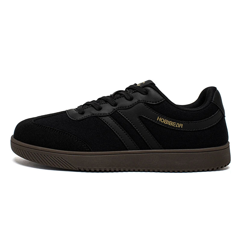 HOBIBEAR Wide Toe Shoes Mens Womens Minimalist Fabric Sneaker Lace Up Casual Walking Shoes