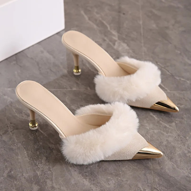 Fashion Women's High Heel Slippers 2025 Fashion Slippers
