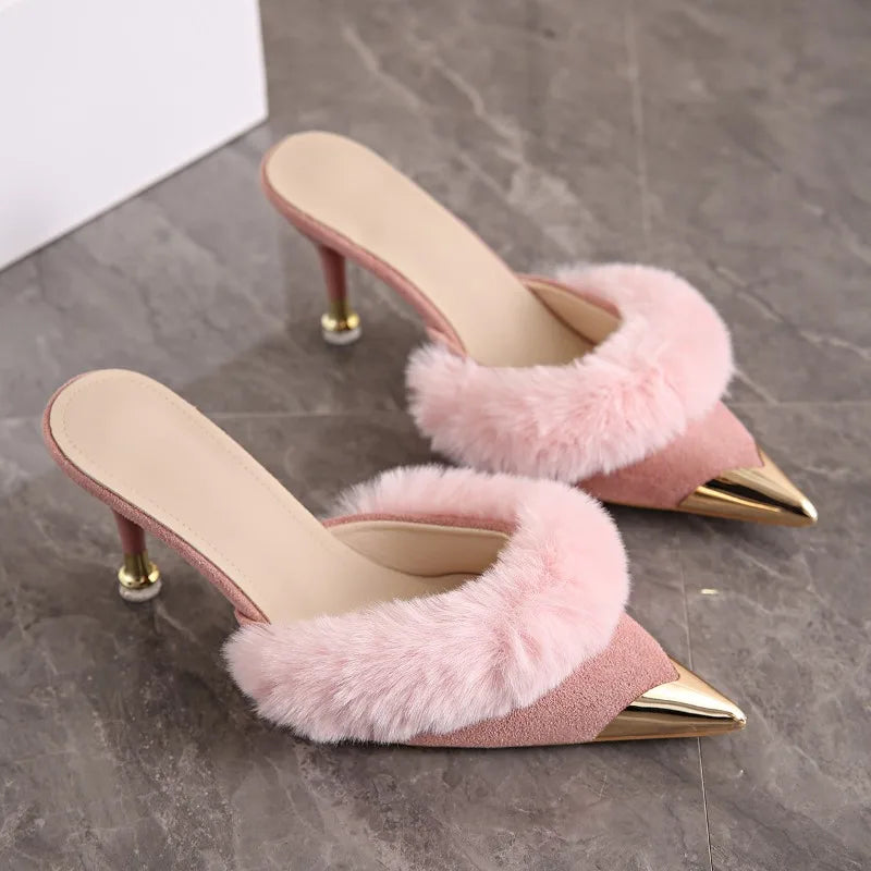 Fashion Women's High Heel Slippers 2025 Fashion Slippers