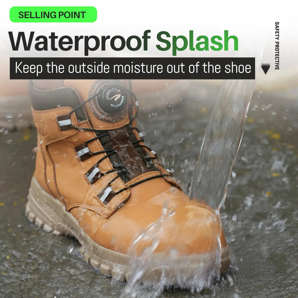Rotating Button Work Shoes for Men Anti Puncture Protective Boots Sneakers Waterproof Work Safety Shoes Non Slip Steel Toe shoes