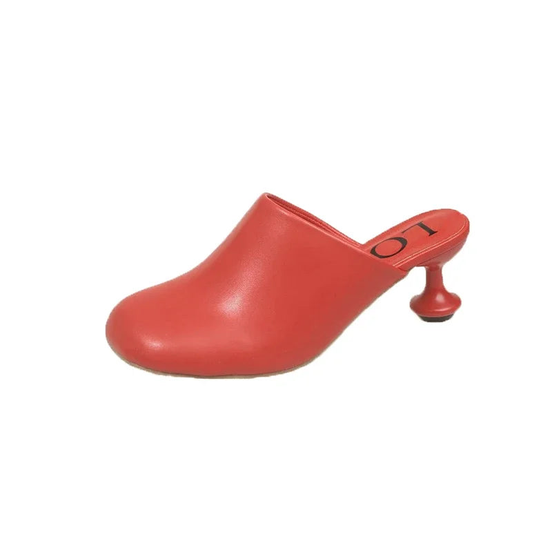 Elegant High Heels Slippers Designer Women's Sandals Fashion Mules Shoes 2025 Pumps Dress Flip Flops Party Sandalias De Mujer