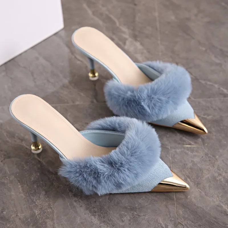 Fashion Women's High Heel Slippers 2025 Fashion Slippers