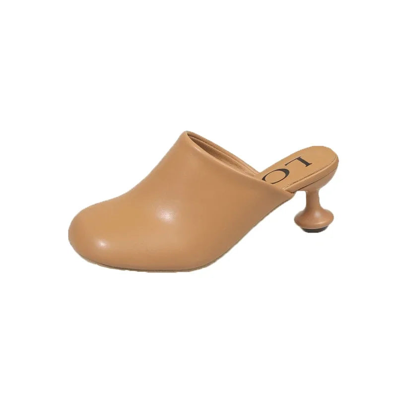 Elegant High Heels Slippers Designer Women's Sandals Fashion Mules Shoes 2025 Pumps Dress Flip Flops Party Sandalias De Mujer