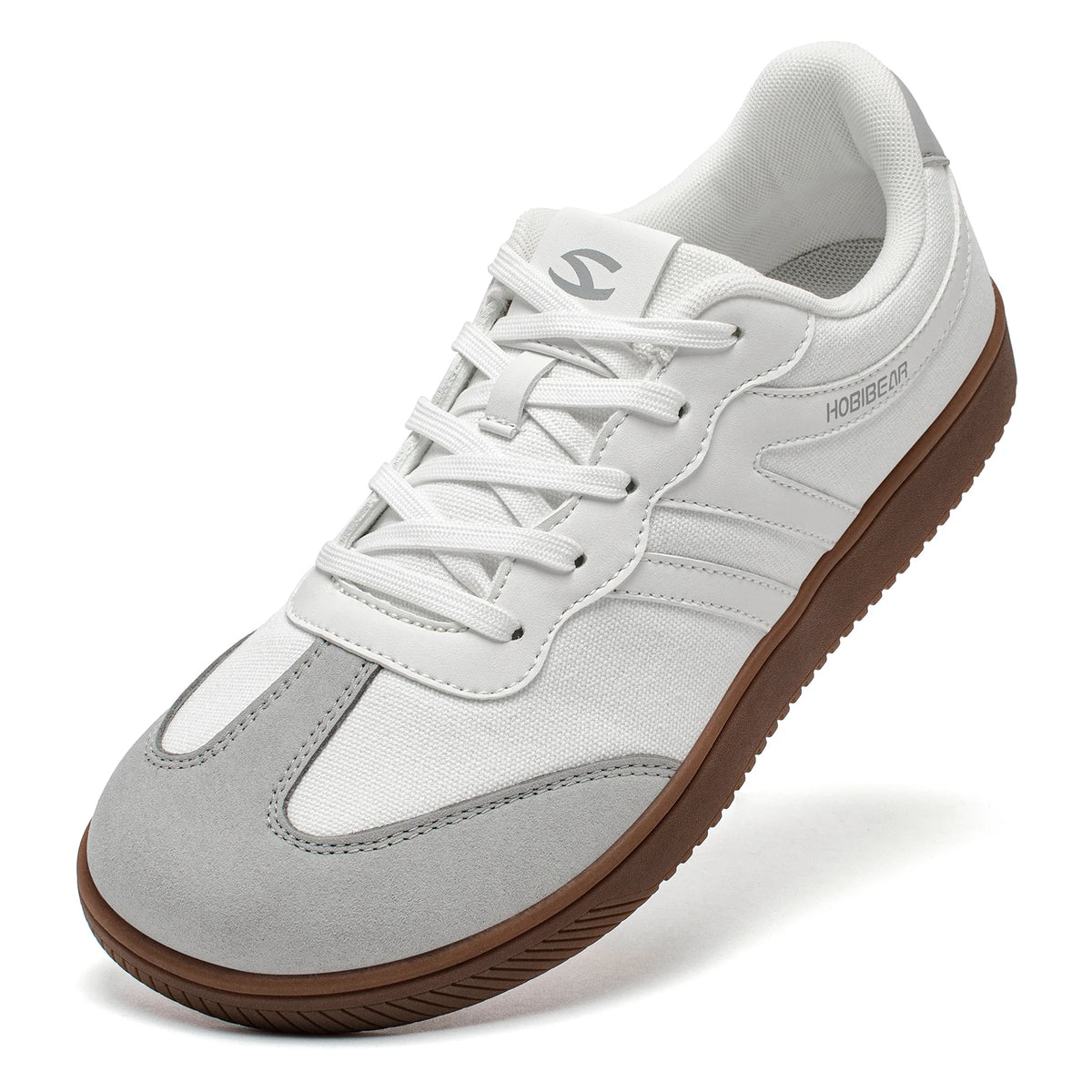 HOBIBEAR Wide Toe Shoes Mens Womens Minimalist Fabric Sneaker Lace Up Casual Walking Shoes