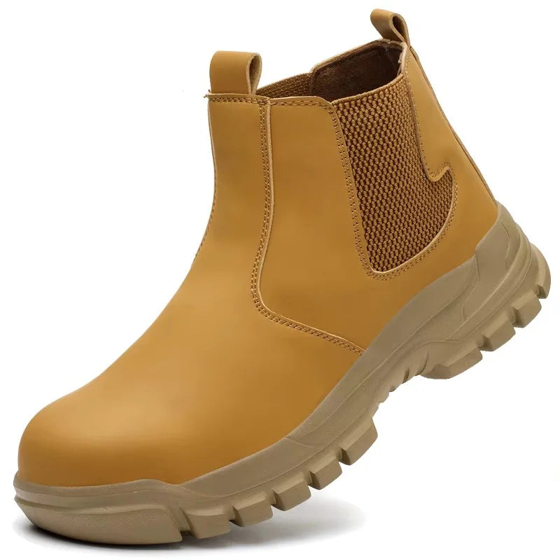 Rotating Button Work Shoes for Men Anti Puncture Protective Boots Sneakers Waterproof Work Safety Shoes Non Slip Steel Toe shoes