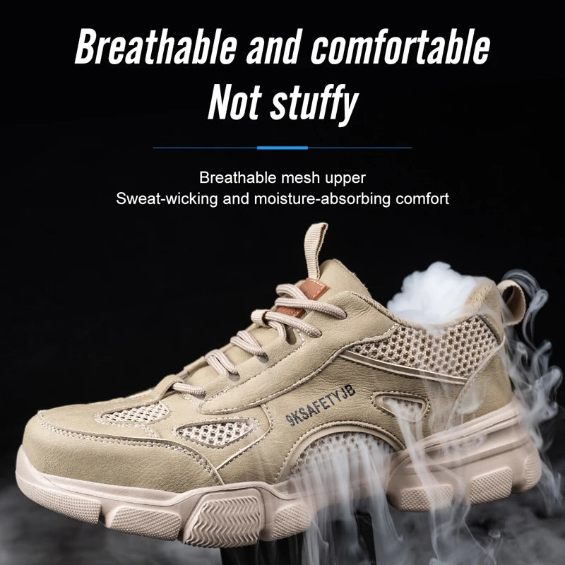 New Unisex Safety Shoes Men Work Sneakers Indestructible Safety Boots Women Shoes Men Steel Toe Shoes Sport Style
