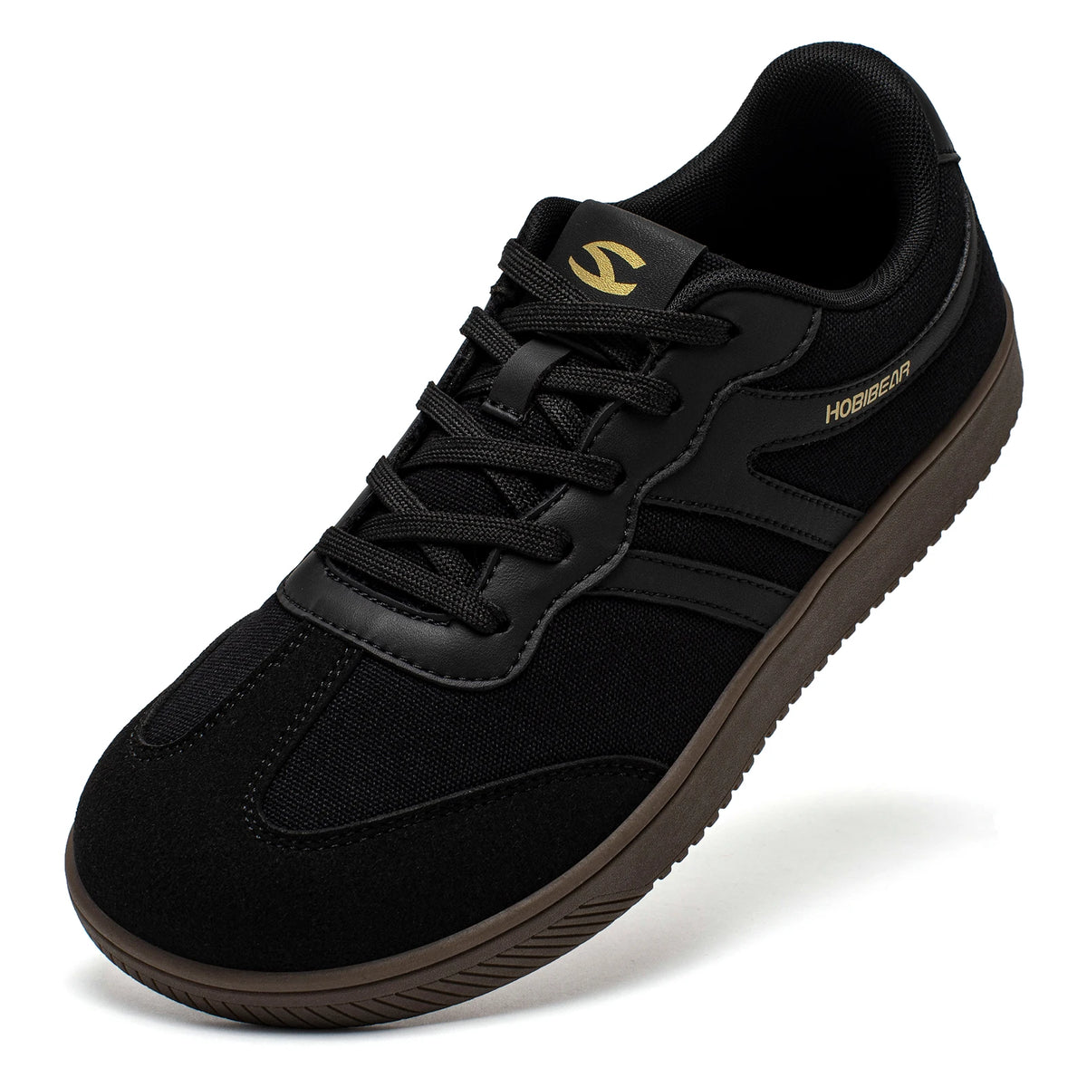 HOBIBEAR Wide Toe Shoes Mens Womens Minimalist Fabric Sneaker Lace Up Casual Walking Shoes