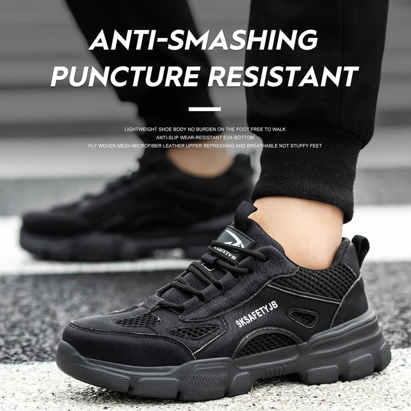 New Unisex Safety Shoes Men Work Sneakers Indestructible Safety Boots Women Shoes Men Steel Toe Shoes Sport Style