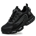 Men Rotating Button Safety Shoes Steel Toe Work Sneakers Indestructible Shoes Puncture-Proof Work Boots Air Cushion Safety Shoes