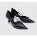 Pointed Toe High Heels Women Heeled Sandals Shoes Summer 2025 Trend Brand Sexy Party Pumps Shallow Leather Sandalias De Mujer